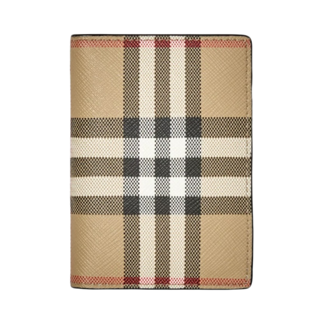 버버리 빈티지 체크 레더 폴딩 카드 케이스 아카이브 베이지(Burberry Vintage Check Leather Folding Card Case Archive Beige) - 1
