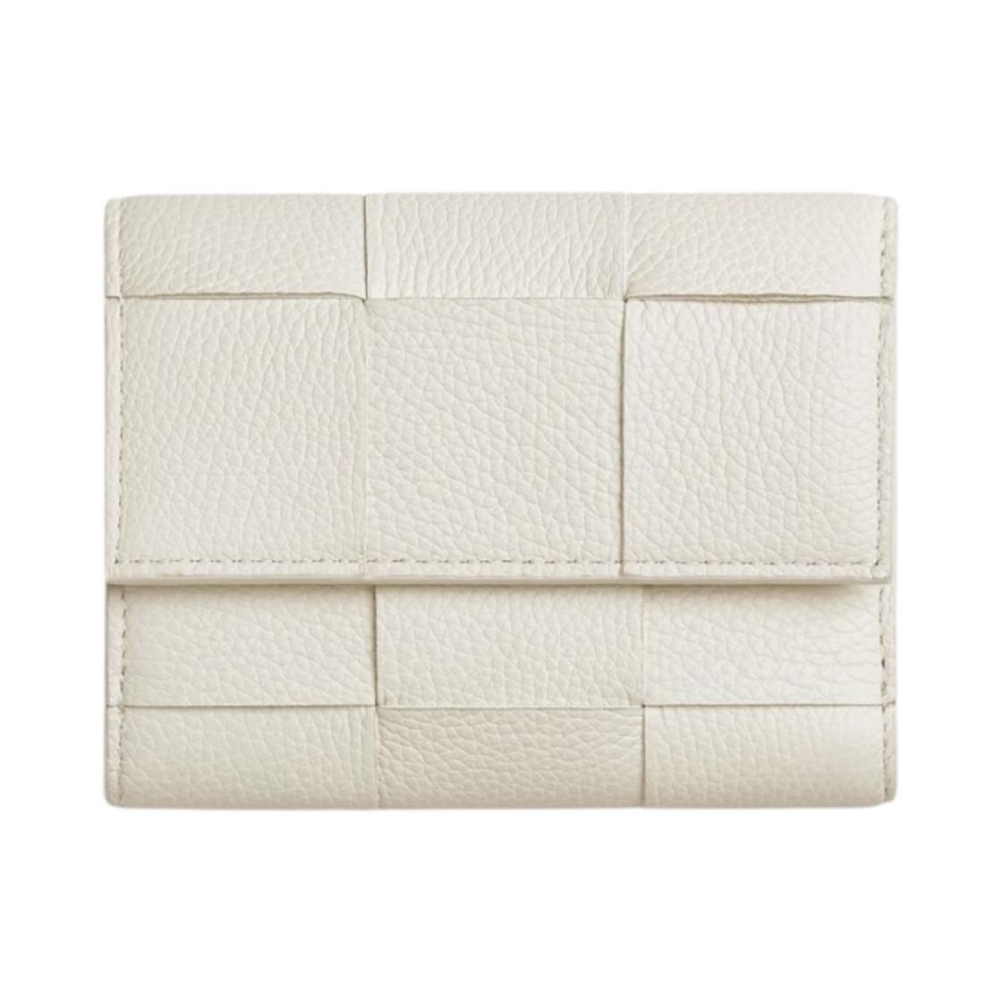 보테가 베네타 카세트백 트라이폴드 지퍼 지갑 화이트(Bottega Veneta Cassette Tri-Fold Zip Wallet White) - 1