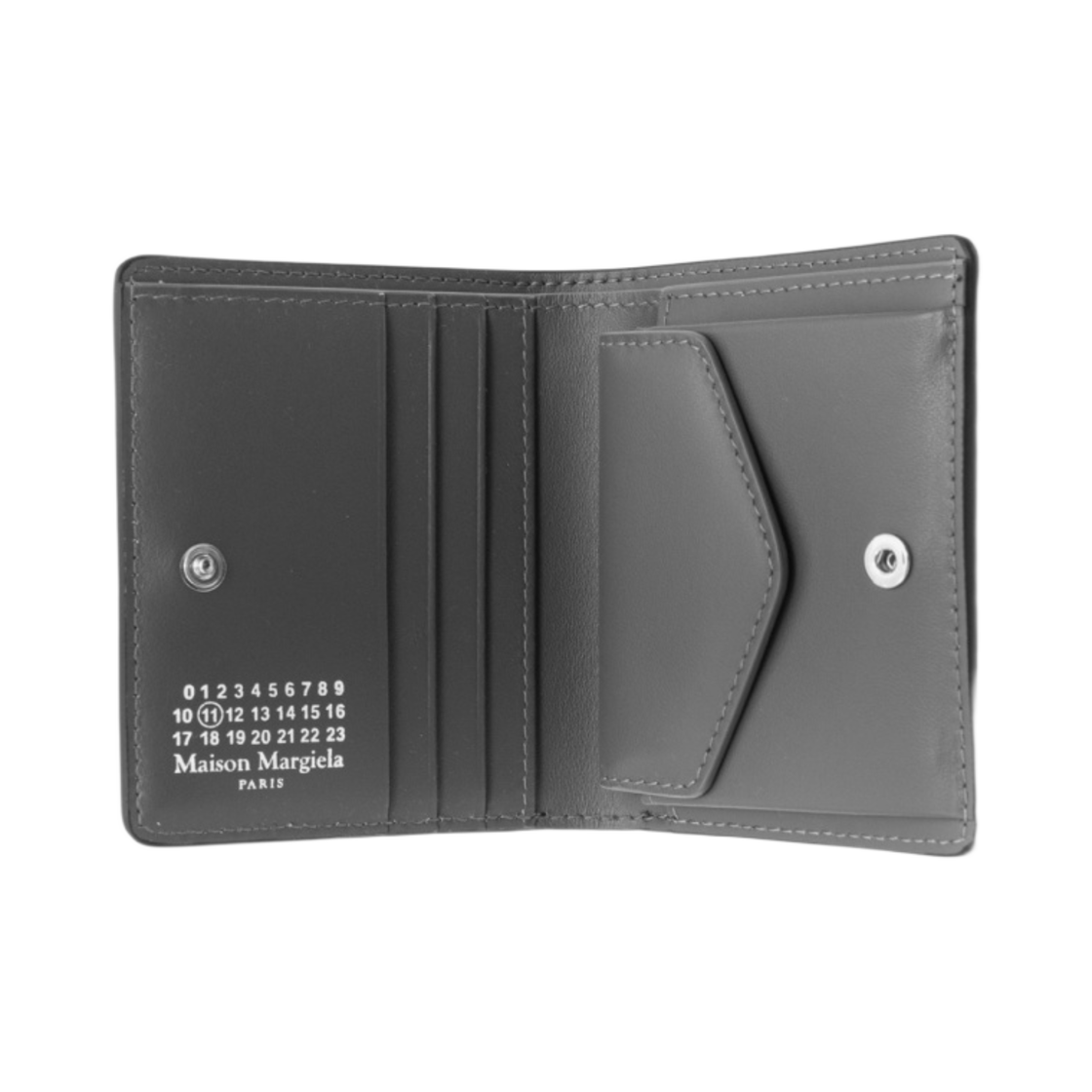 메종 마르지엘라 그레이니 넘버링 로고 반지갑 블랙(Maison Margiela Grainy Leather Numbers Logo Patch Wallet Black) - 2