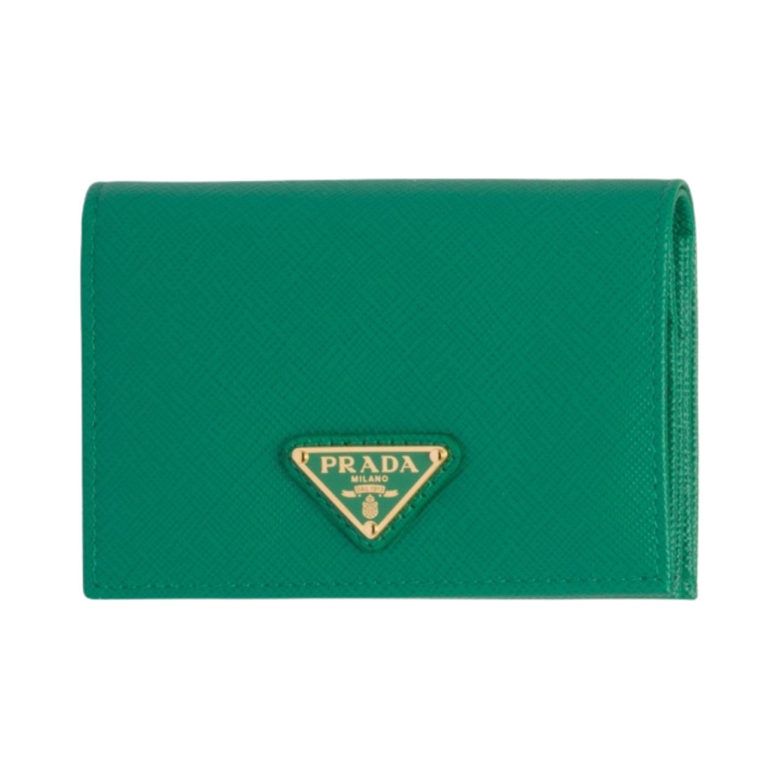 프라다 사피아노 트라이앵글 로고 반지갑 망고(Prada Saffiano Triangle Logo Half Wallet Mango) - 1