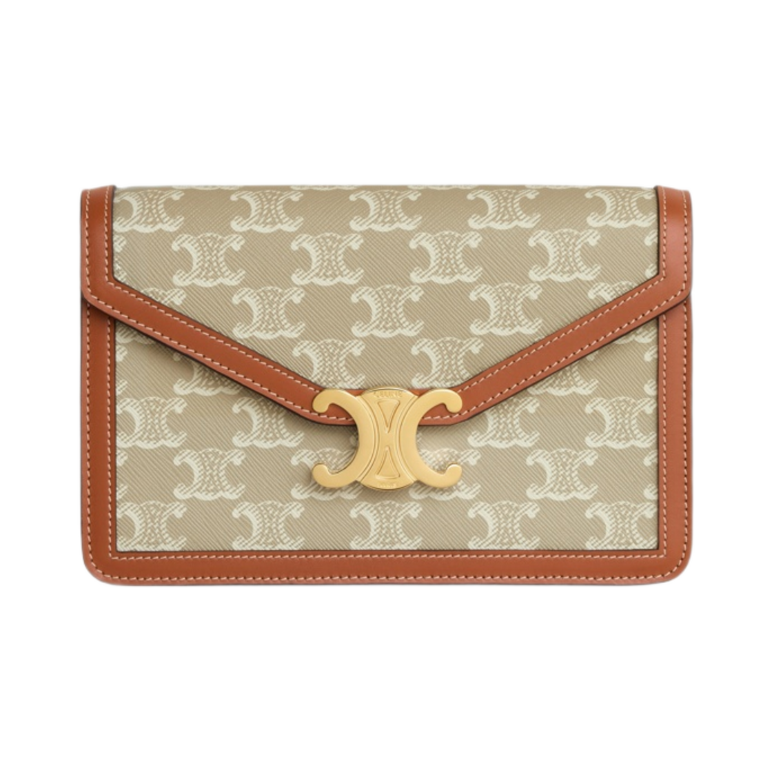 셀린느 월렛 온 체인 마고 트리옹프 캔버스 카프스킨 그레지(Celine Wallet On Chain Margo in Triomphe Canvas Calfskin Grege) - 1