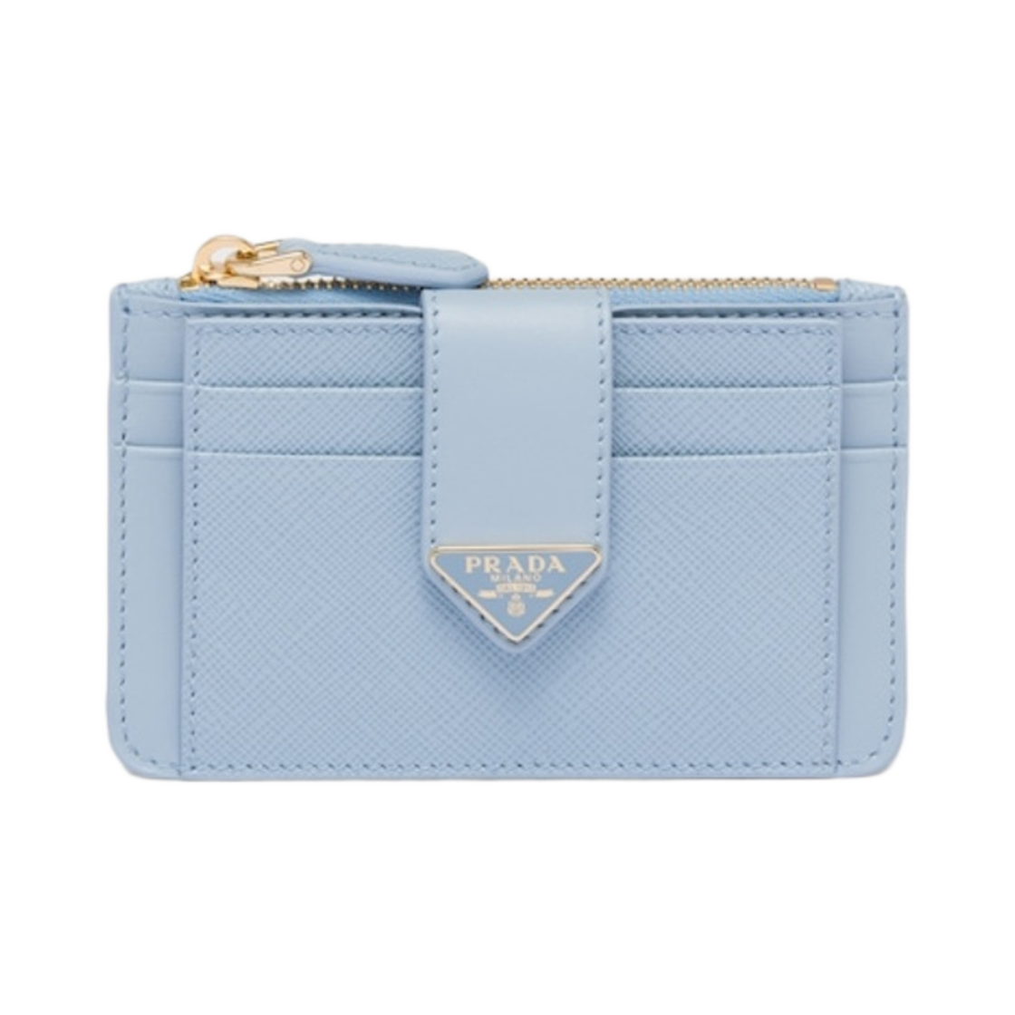 프라다 사피아노 레더 카드 홀더 라이트 블루(Prada Saffiano Leather Card Holder Light Blue) - 1