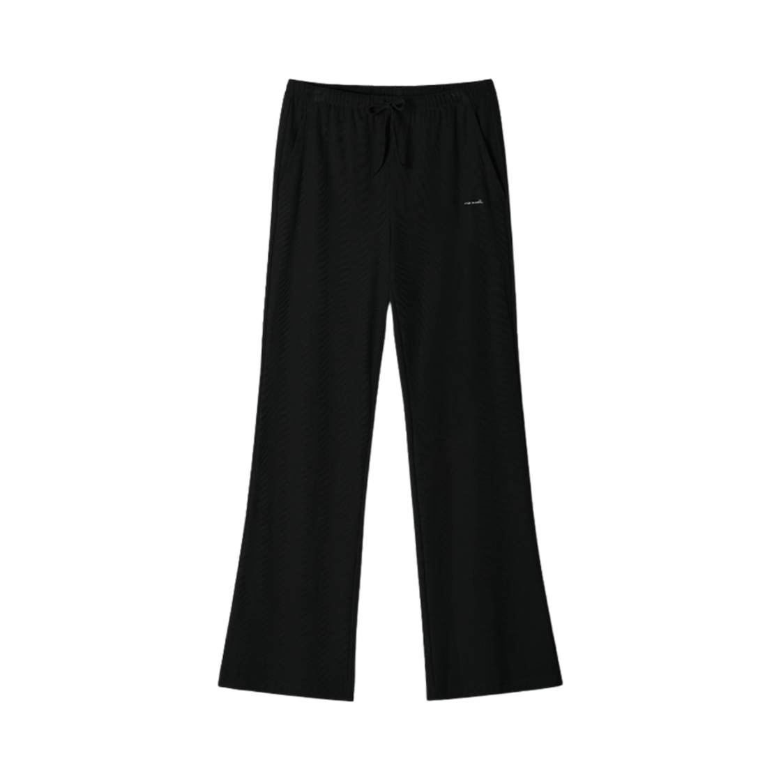 - (W) Aviemuah Essential Ribbed Cotton Bootcut Pants Black