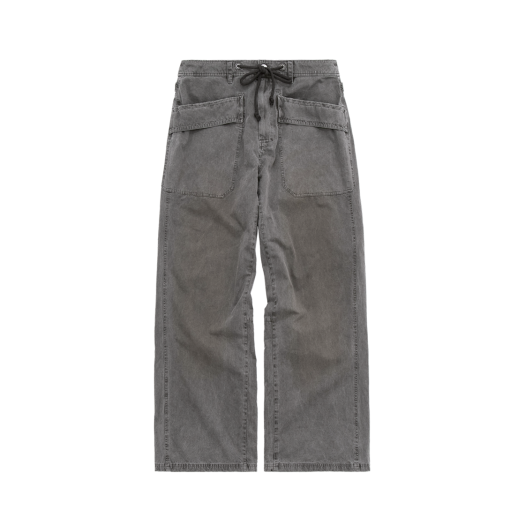 PL5OPT5621AP Polyteru Para Pants (Baker Pants) Faded Striped Dirty Gray