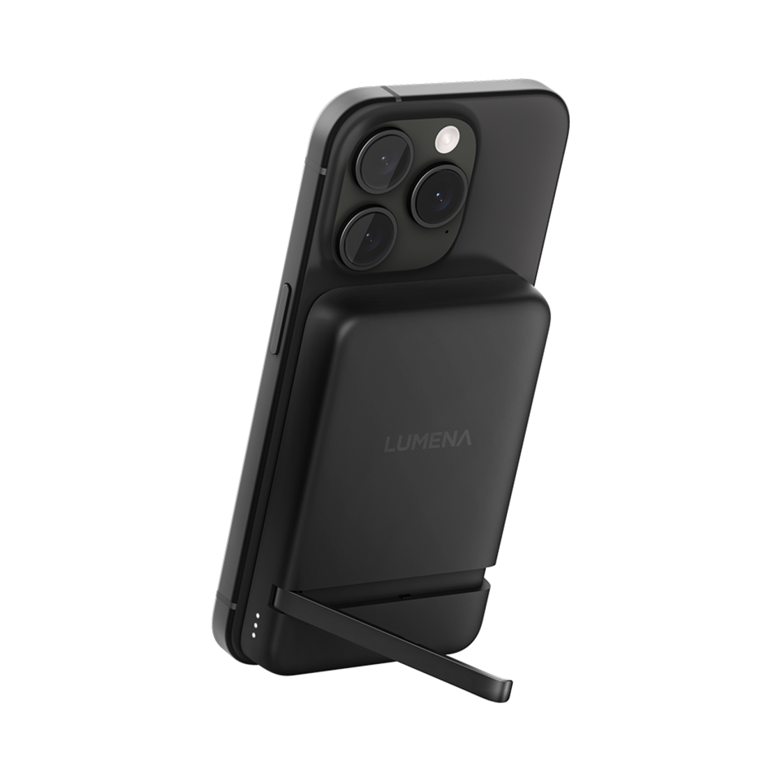 Q5-BK Lumena Q5 MagSafe Wireless Charging Battery Charcoal Black