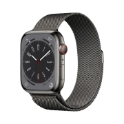 Apple Watch Series 8 45mm Cellular Graphite Stainless Steel Case with Milanese Loop Graphite (Korean Ver.)
