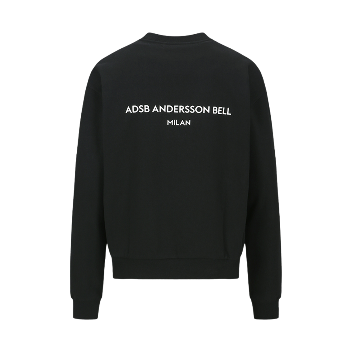 atb1272u(BLACK) ADSB Andersson Bell Unisex Stool Patch Logo Sweatshirt Black