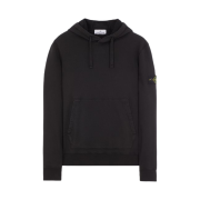 Stone Island 64151 Cotton Fleece Hooded Sweatshirt Black - 23SS