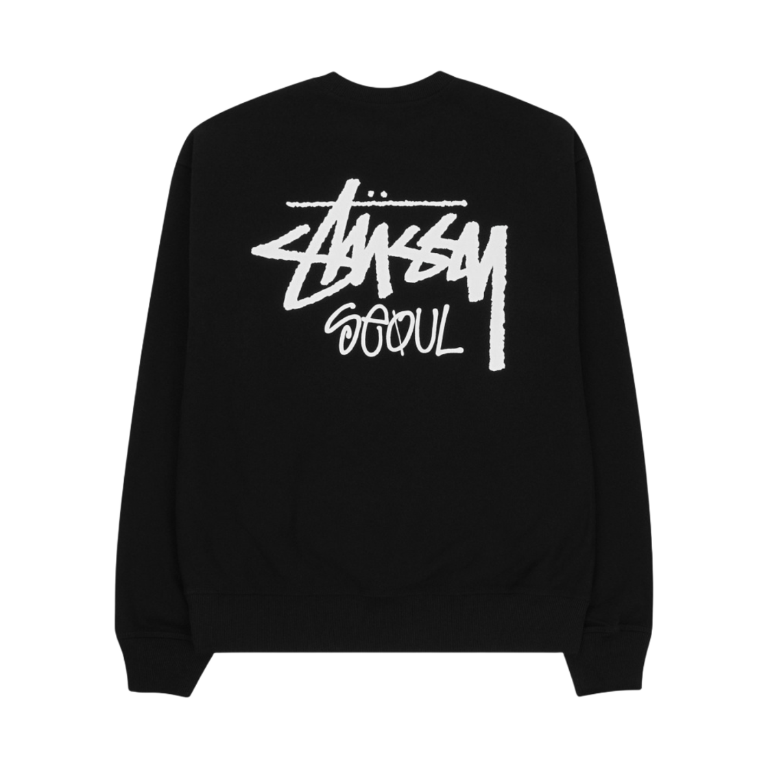 스투시 스탁 서울 크루넥 블랙(Stussy Stock Seoul Crew Black)