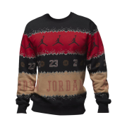 Jordan Essentials Holiday Fleece Crewneck Sweatshirt Gym Red Black - Asia