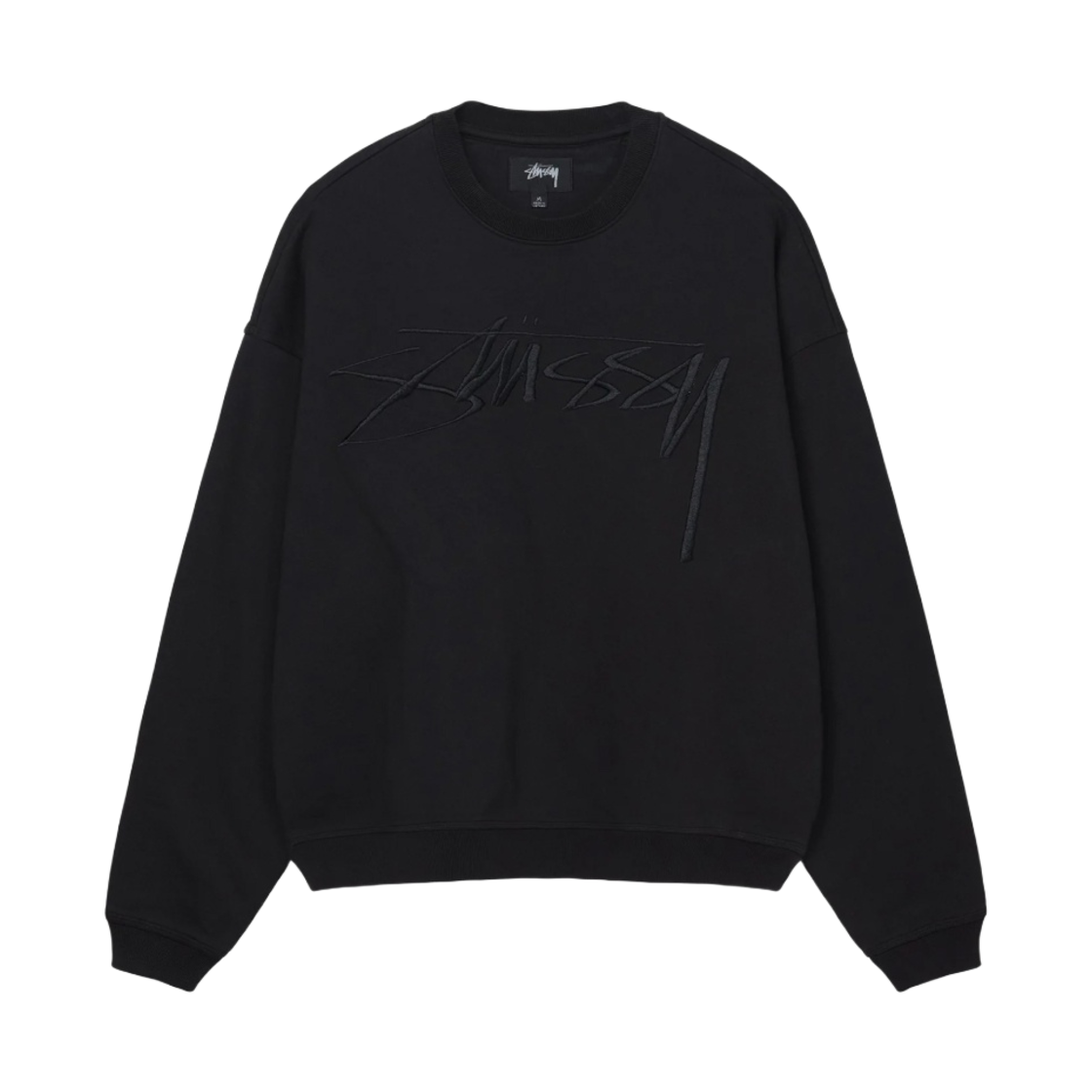 스투시 릴렉스드 스무스스탁 크루넥 블랙(Stussy Relaxed Smoothstock Crew Black) - 1