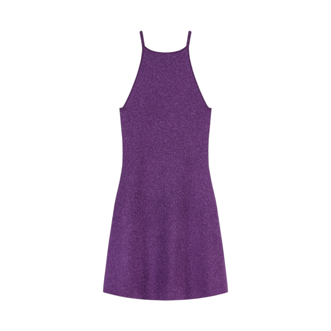 (W) 마쥬 숏 메탈릭 니트 드레스 퍼플((W) Maje Short Metallic Knit Dress Purple)
