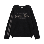 (W) Matin Kim Matin Sleeve Line Knit Pullover Charcoal