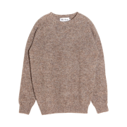 Harley of Scotland Shaggy Dog Crewneck Sweater Mushroom