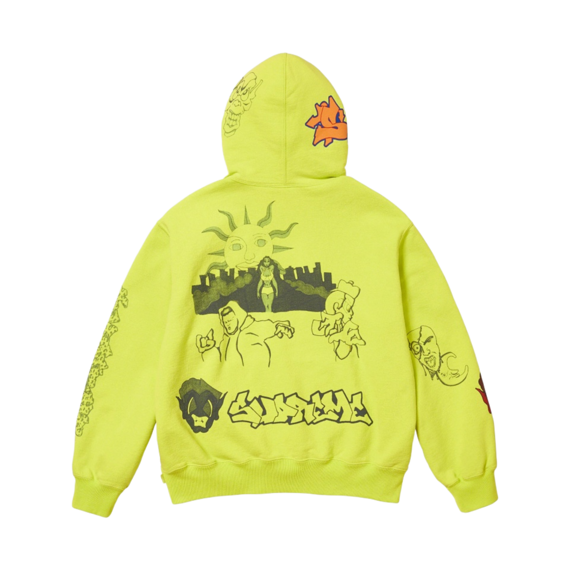 슈프림 선라이즈 후드 스웨트셔츠 애시드 그린 - 23FW(Supreme Sunrise Hooded Sweatshirt Acid Green - 23FW) - 2