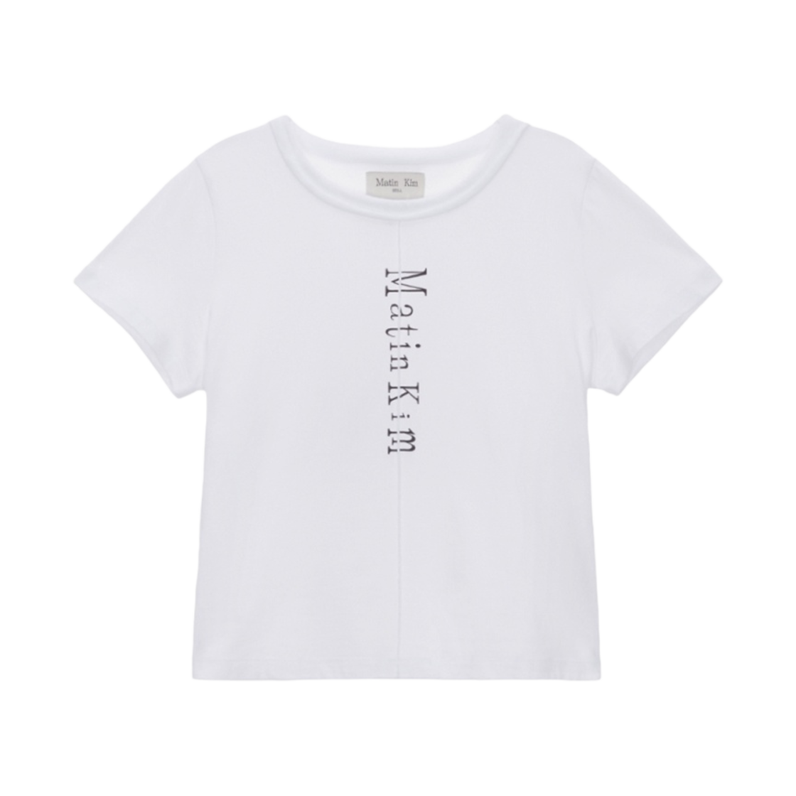 ★Matin Kim★ SLIT PINTUCK POINT CROP TOP IN WHITE MK2411TS0 MATIN KIM SLIT PINTUCK POINT CROP TOP IN WHITE – SeoulSeoul