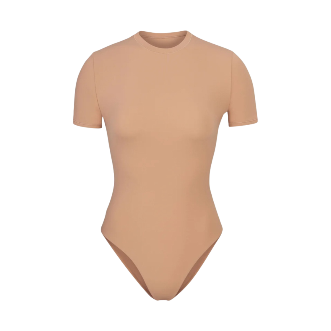 (W) 스킴스 핏츠 에브리바디 바디수트 티셔츠 오커((W) Skims Fits Everybody Bodysuit T-Shirt Ochre) - 1