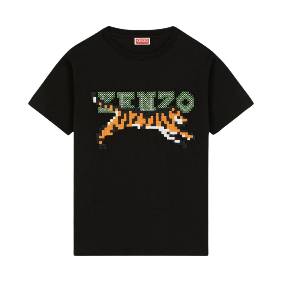 (W) 겐조 픽셀 티셔츠 블랙((W) Kenzo Pixel T-Shirt Black) - 1
