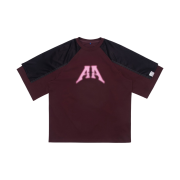 Ader Error Nolc Logo Raglan T-Shirt Burgundy