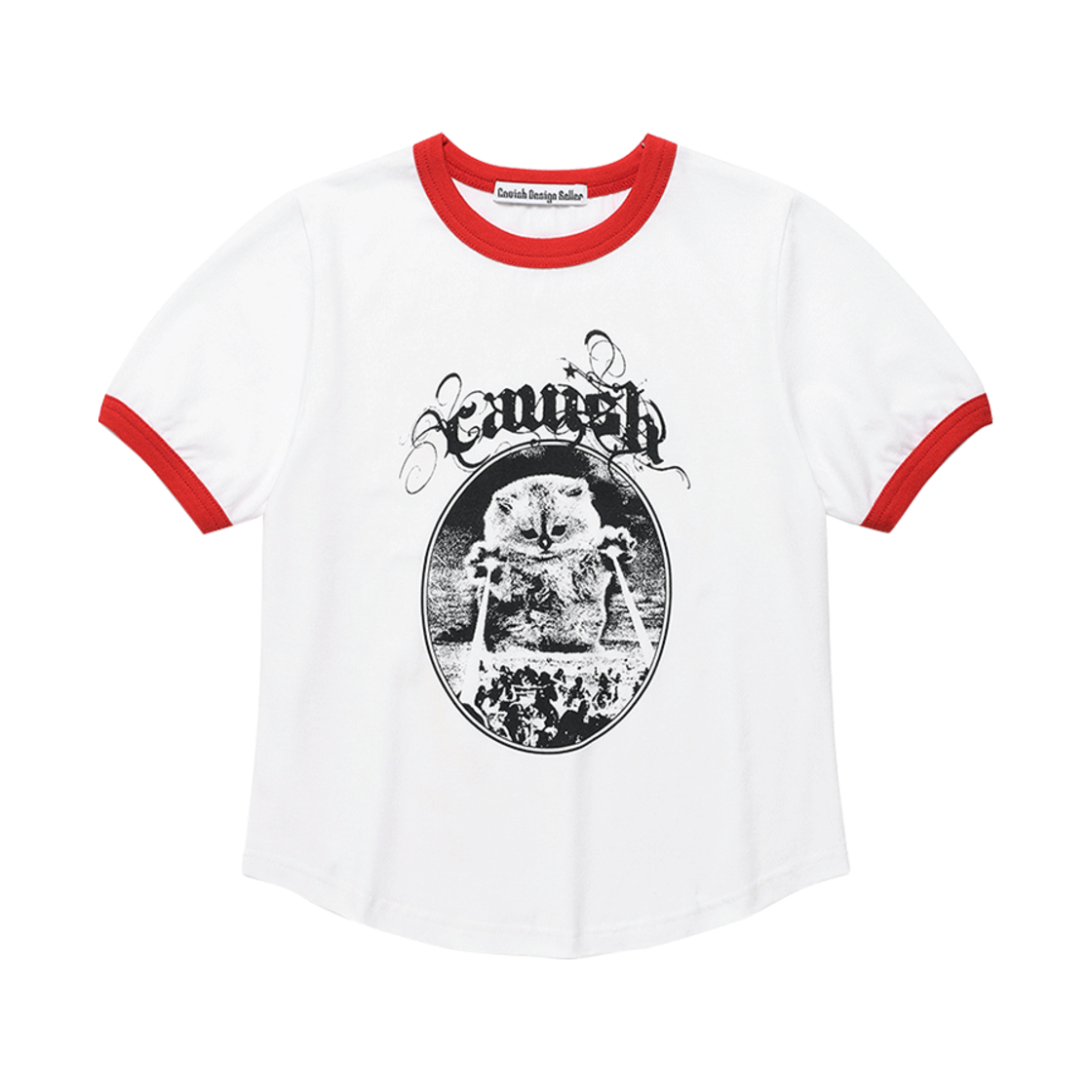 CV2FMFT511AWH CAVISH W Invader Ringer SS Tee White