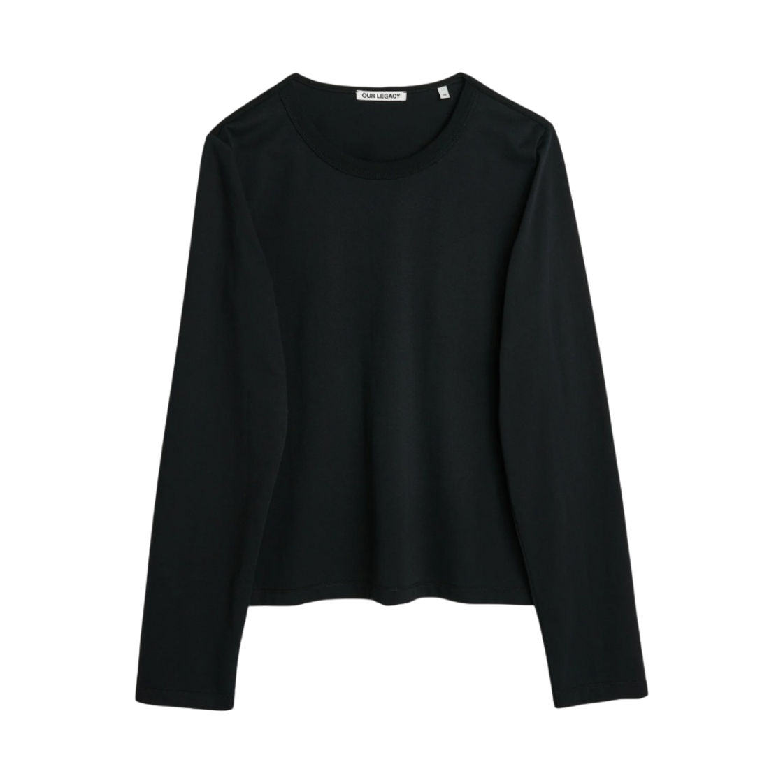 (W) 아워레가시 커브넥 롱슬리브 블랙 저지((W) Our Legacy Curve Neck Longsleeve Black Jersey) - 1