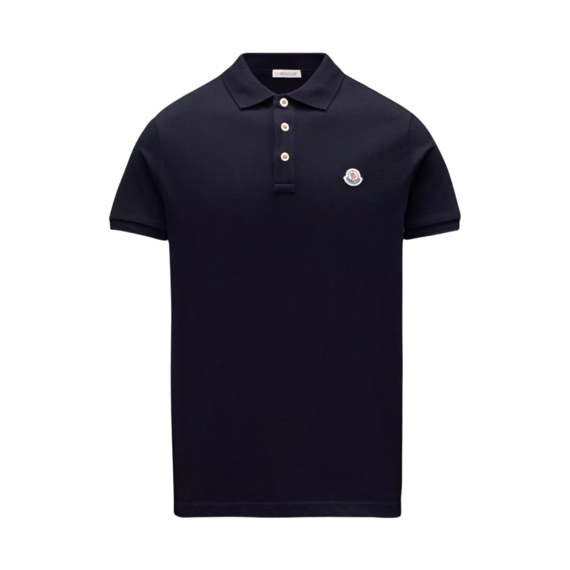 H1-091-8A00009-84556-77X Moncler Polo Shirt with Logo Patch Deep Blue - 22SS - 대표 이미지 #1