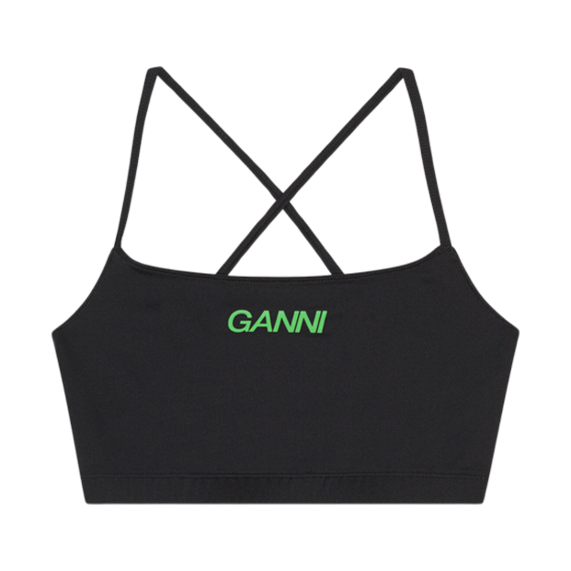 T3393-099 (W) Ganni Active Strap Top Black