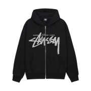 Stussy Stock Zip Hoodie Black