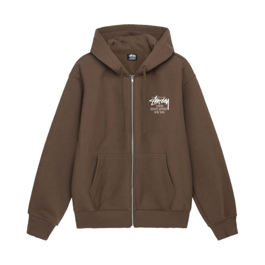 Stussy Stock DSM New York Zip Hoodie Coffee 2022