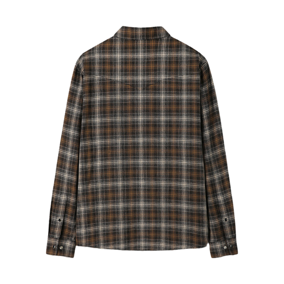 토니웩 브러시드 코튼 더블 포켓 체크 셔츠 브라운(Tonywack Brushed Cotton Double Pocket Check Shirt Brown) - 2