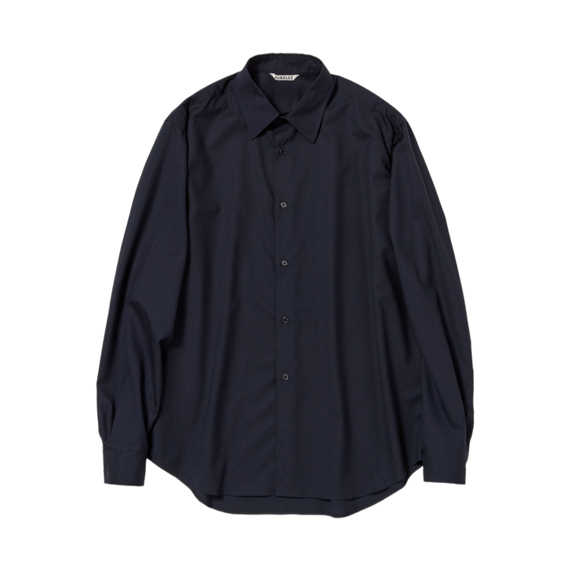 A25SS01WT Auralee Super Fine Tropical Wool Shirt Top Dark Navy - 25SS
