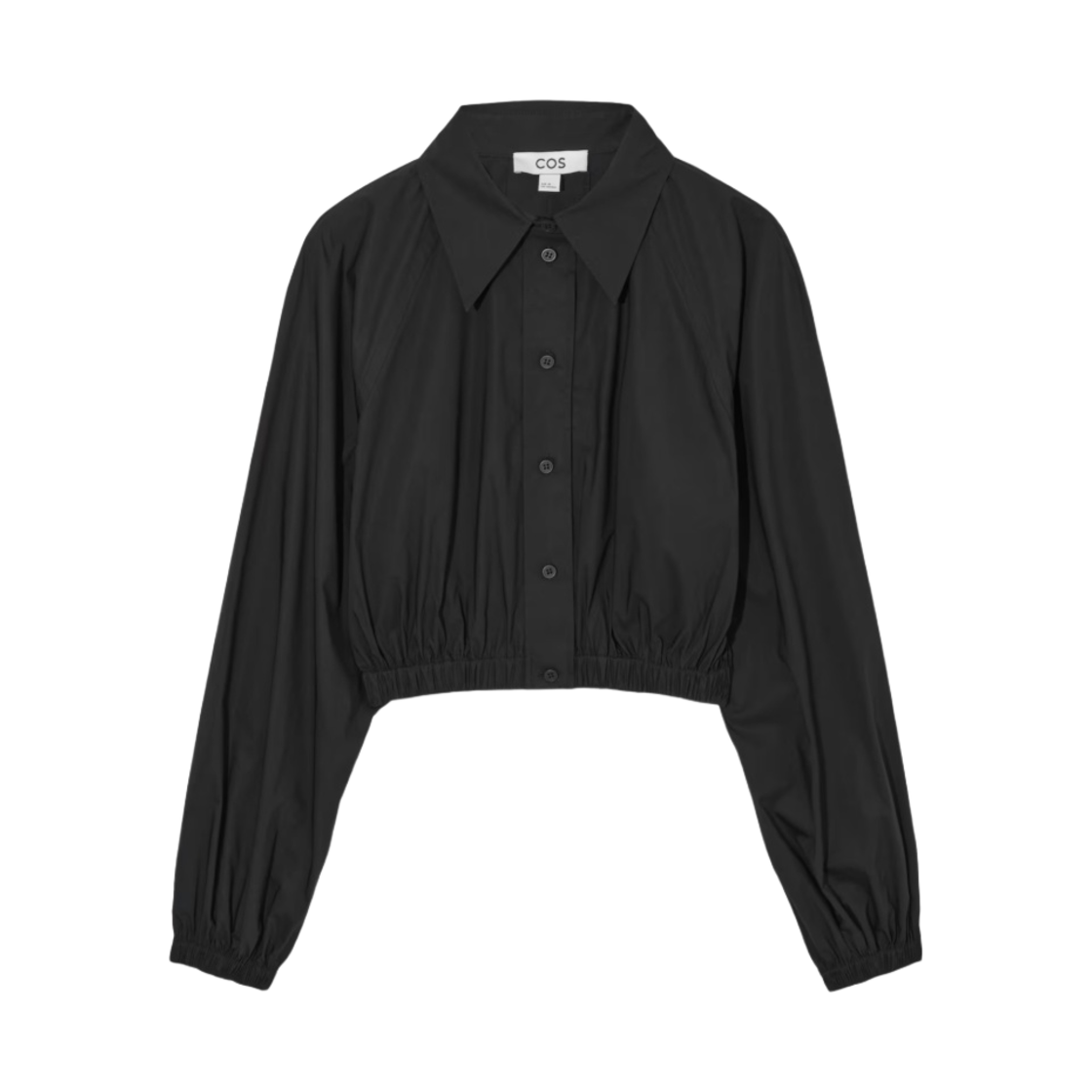 1186786002 (W) COS Cropped Elasticated Shirt Black