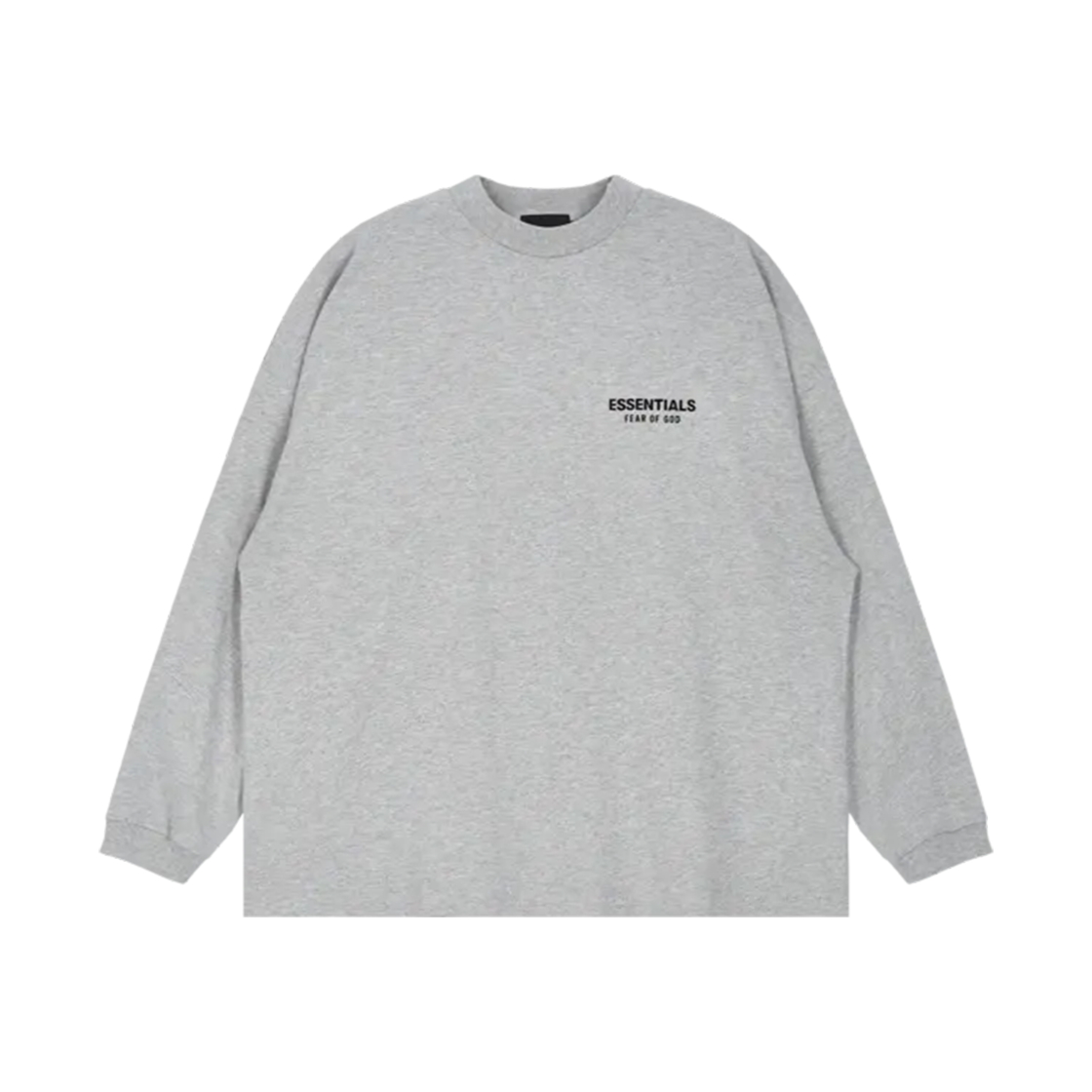 에센셜 저지 롱슬리브 티셔츠 라이트 헤더 그레이 - 24FW
