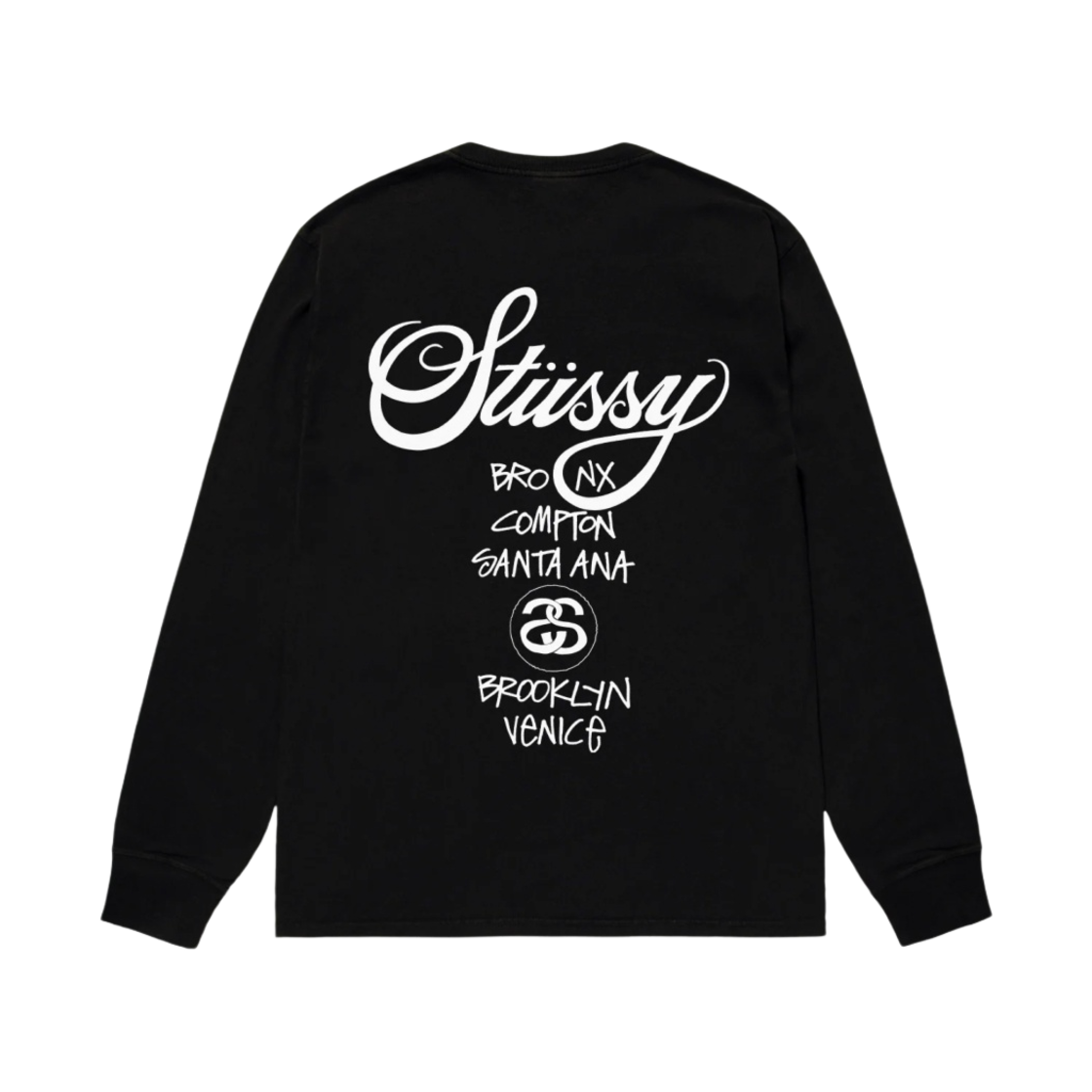 스투시 월드투어 롱슬리브 티셔츠 블랙 2024 | Stussy | KREAM