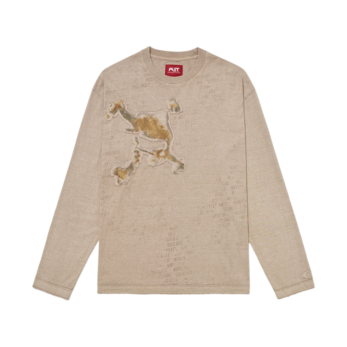 오클리 x 피에트 러스티드 스컬 롱슬리브 베이지(Oakley x Piet Rusted Skull Long Sleeve Beige)