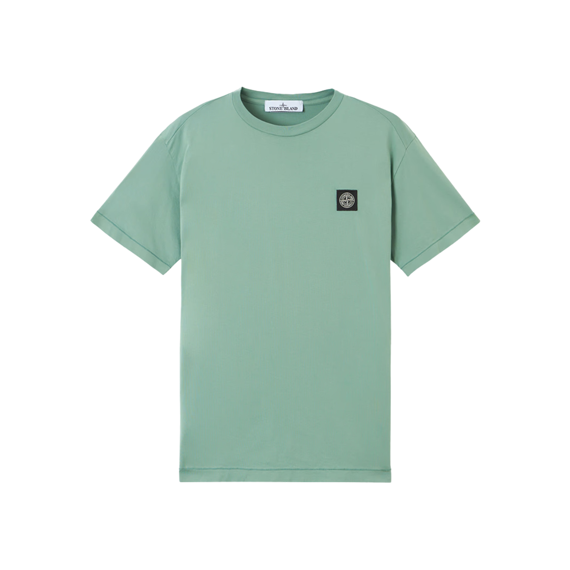 K1S1521000-39S0013-V005B Stone Island 2100039 60/2 Cotton Jersey Slim Fit T-Shirt with Compass Logo Patch Mint - 25SS