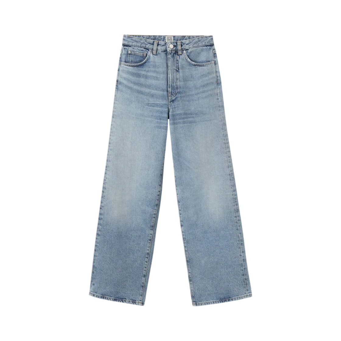 (W) 토템 플레어 핏 데님 원 블루((W) Toteme Flare Fit Denim Worn Blue) - 1