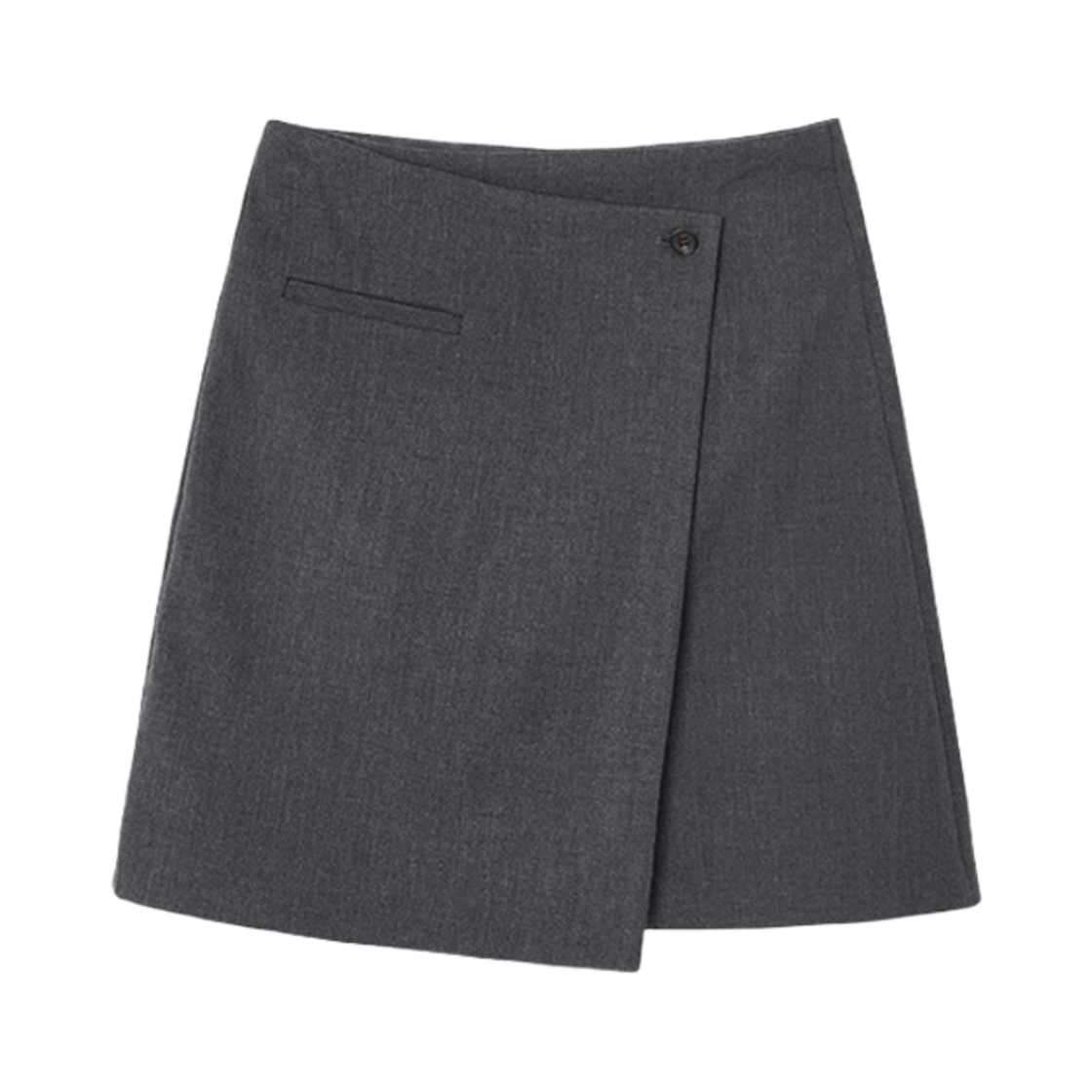 시야쥬 SIST9040 모던 레이어드 스커트 멜란지그레이