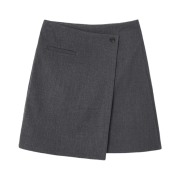 Siyazu SIST9040 Modern Layered Skirt Melange gray