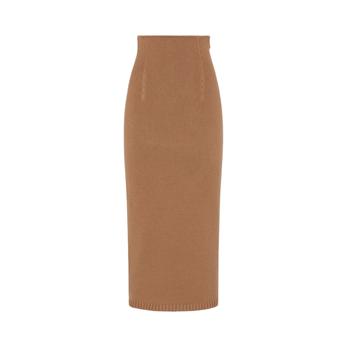 (W) 펜디 캐시미어 하이웨이스트 펜슬 스커트 브라운((W) Fendi Cashmere High Waisted Pencil Skirt Brown) - 1
