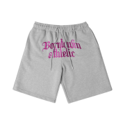 BORN TO WIN Athletic Long Shorts Melange Grey