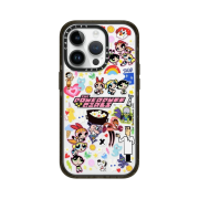 Casetify x The Powerpuff Girls iPhone Stickermania Impact Case Clear Black