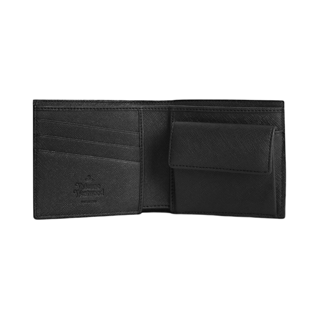 비비안 웨스트우드 코인 포켓 리자카드 오보라마 지갑 미니 블랙 그레이(Vivienne Westwood Re-Jacquard Orborama Wallet with Coin Pocket Mini Black Grey) - 2