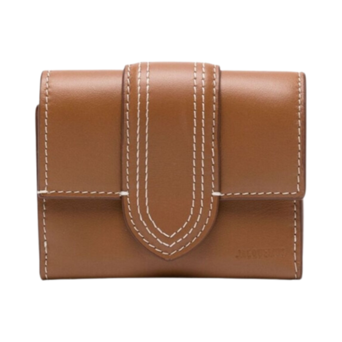 233SL119-3072-811 Jacquemus Le Compact Bambino Flap Wallet Brown