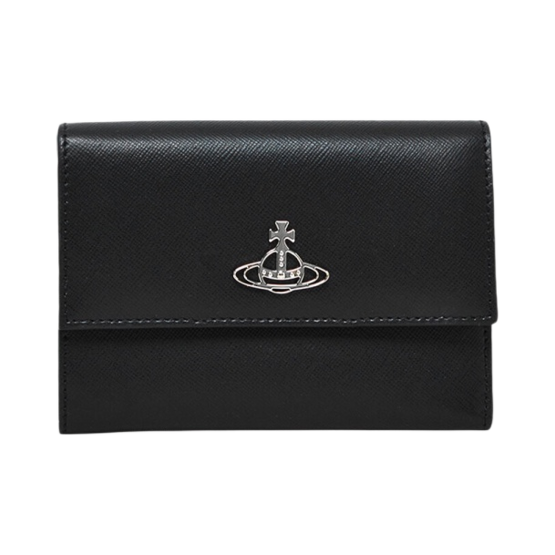 비비안 웨스트우드 사피아노 카드 지퍼 지갑 블랙(Vivienne Westwood Saffiano Credit Card Zip Wallet Black) - 1