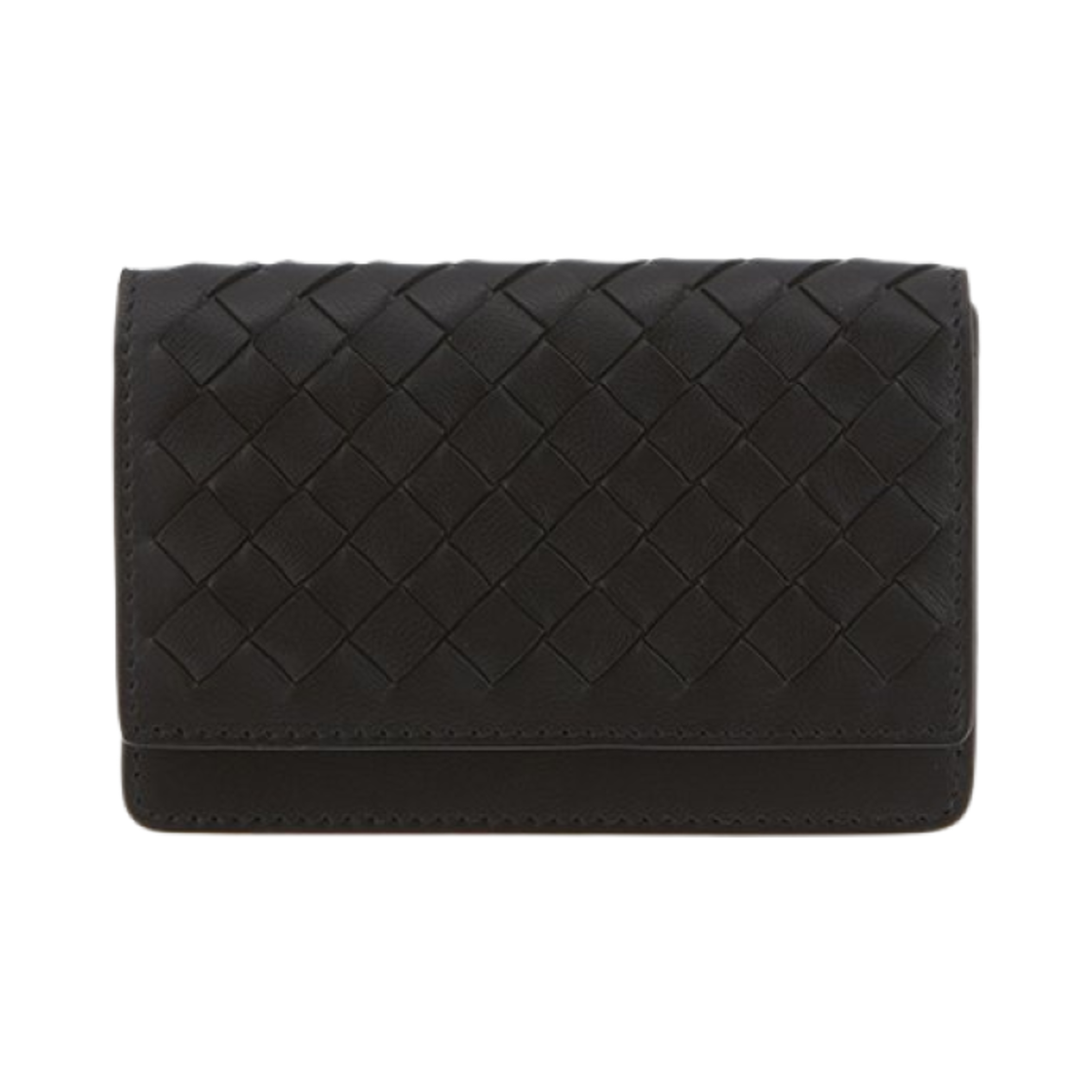 133945V00168806 Bottega Veneta Intrecciato Business Card Case Black