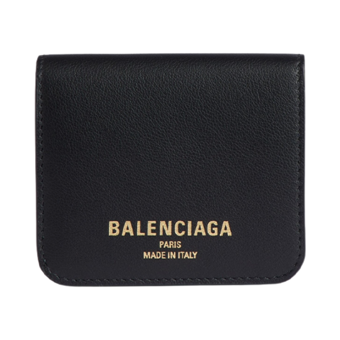8109012ABGH1000 Balenciaga Cash 2.0 Flap Coin Card Holder Black