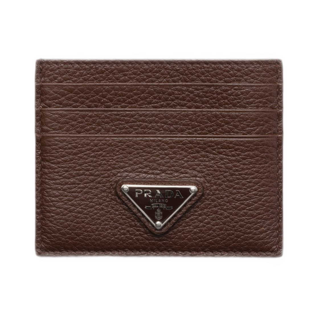 2MC025-2E54-F0038 Prada Leather Card Holder Sienna