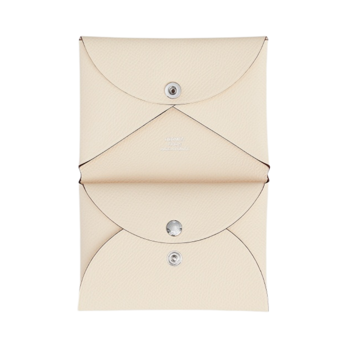 에르메스 칼비 듀오 카드 홀더 앱송 & 팔라듐 하드웨어 크레(Hermes Calvi Duo Card Holder Epsom & Palladium Craie) - 2