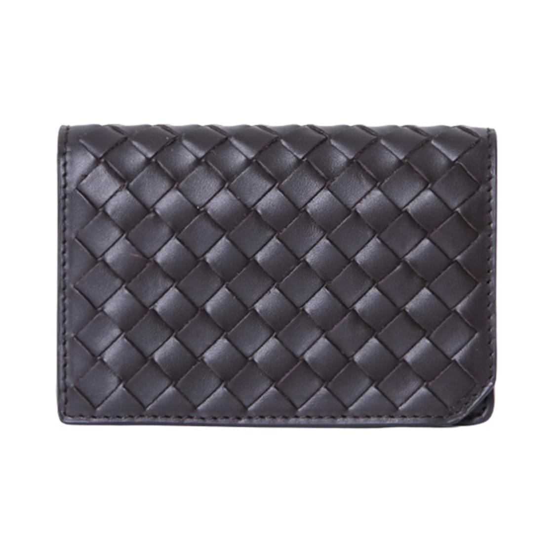 805825V4LQ12145 Bottega Veneta Intrecciato Piccolo Weaving Card Case Fondant